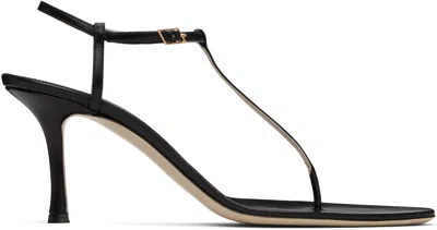 Christen Mono Strap 75 Leather Sandals In Black