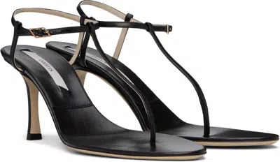 Christen Mono Strap 75 Leather Sandals In Black