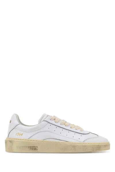 Dsquared2 Sneakers Rider In Pelle Bianca  Donna