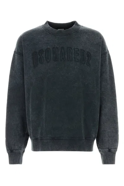 Dsquared2 Washed Grey Sweatshirt With Logo
