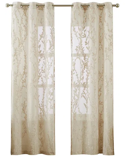 5th Avenue Lux Shelton Burn Out Sheer Window Panel Pair