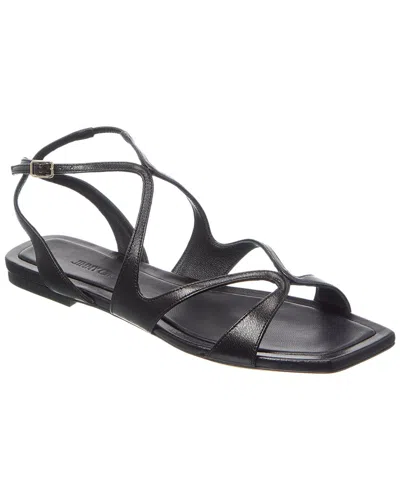 Jimmy Choo Ayla Flat Sandals In Black