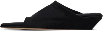 Christen Ssense Exclusive Black 25mm Stretch Flat Mules