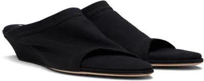 Christen Ssense Exclusive Black 25mm Stretch Flat Mules