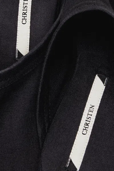 Christen Ssense Exclusive Black 25mm Stretch Flat Mules