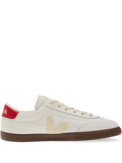 Veja Multicolour Organic Traced Leather In White