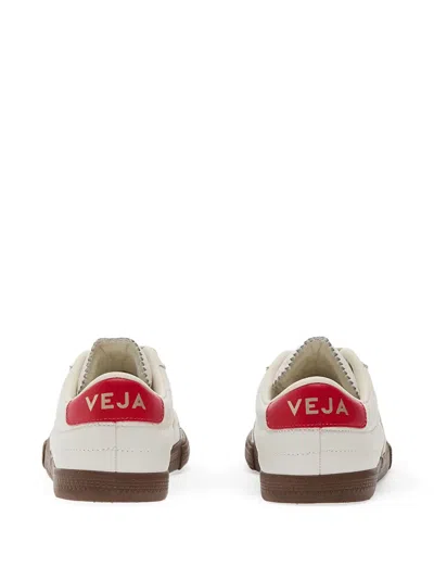 Veja Multicolour Organic Traced Leather In White