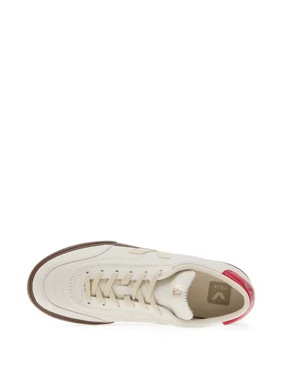 Veja Multicolour Organic Traced Leather In White
