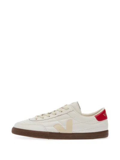 Veja Multicolour Organic Traced Leather In White