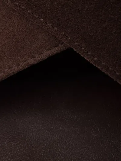 Prada Suede Open Toe Flat Sole Slides In Brown