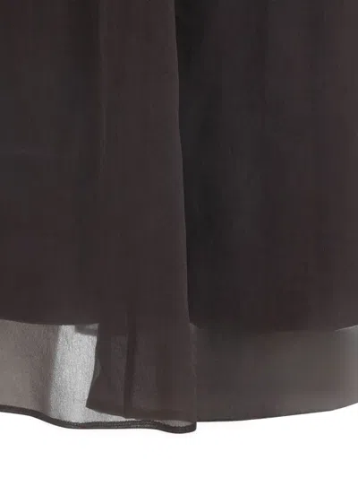 Brunello Cucinelli Pleated Skirt In Brown