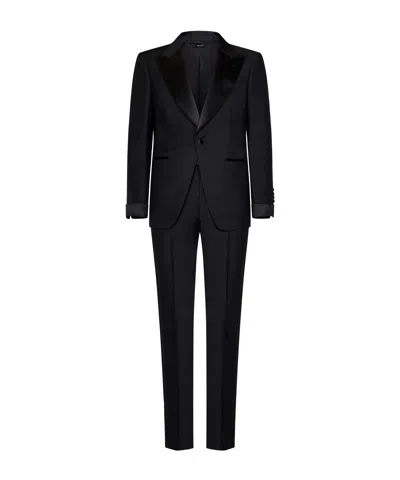 Tom Ford Two-piece Single-breasted Dinner Suit In Black