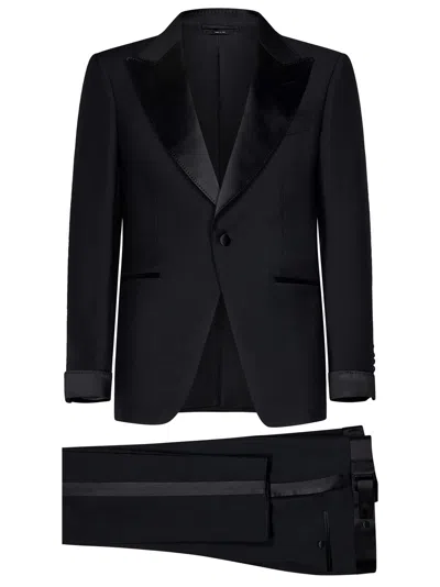 Tom Ford Two-piece Single-breasted Dinner Suit In Black