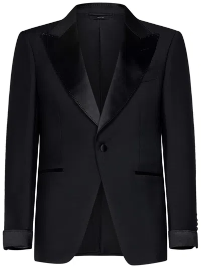 Tom Ford Two-piece Single-breasted Dinner Suit In Black