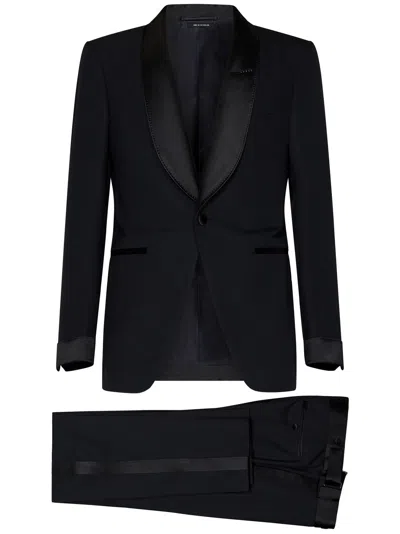 Tom Ford Two-piece Single-breasted Dinner Suit In Black