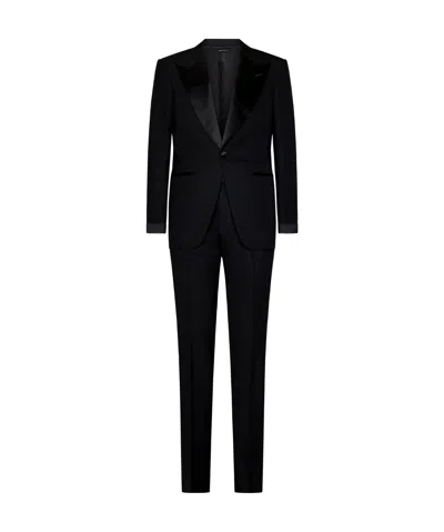 Tom Ford Two-piece Single-breasted Dinner Suit In Black