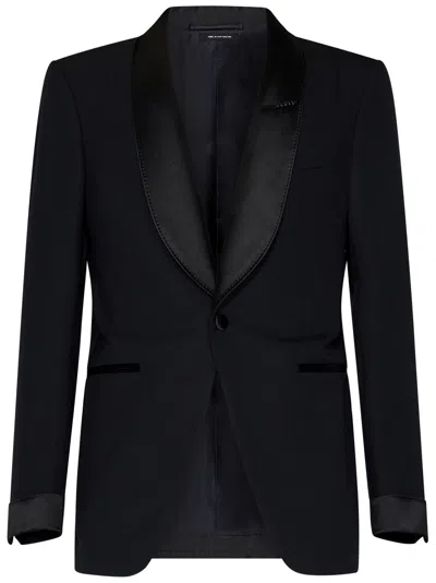 Tom Ford Two-piece Single-breasted Dinner Suit In Black