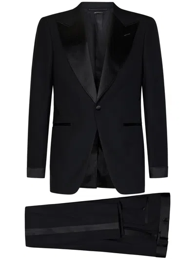 Tom Ford Two-piece Single-breasted Dinner Suit In Black