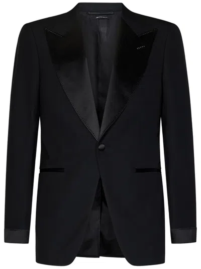 Tom Ford Two-piece Single-breasted Dinner Suit In Black