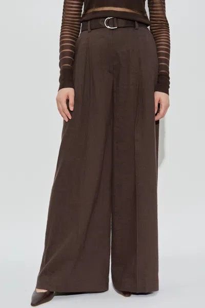 Helmut Lang High-waisted Belted Trousers