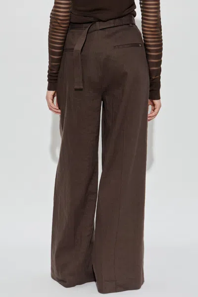Helmut Lang High-waisted Belted Trousers