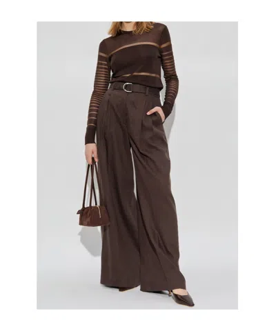 Helmut Lang High-waisted Belted Trousers
