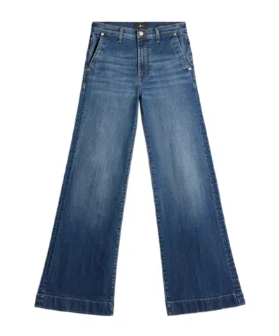 7 For All Mankind Original Tailorless Dark New York Bootcut Jean In Blue