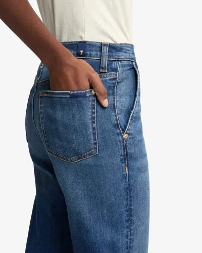 7 For All Mankind Original Tailorless Dark New York Bootcut Jean In Blue