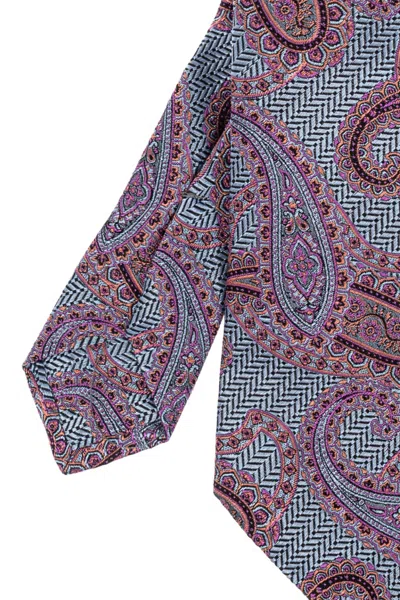 Etro Paisley-pattern Silk Tie In Purple