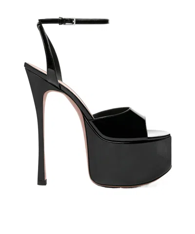 Amina Muaddi Aya 155 Patent Leather Platform Sandals