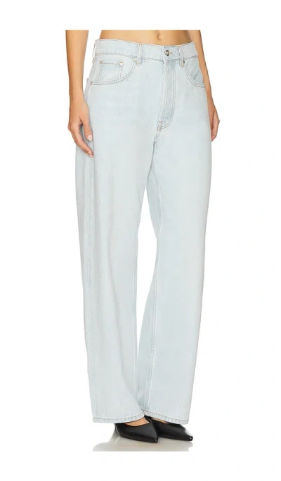 Anine Bing Womens Ultra Bleached Manon Wide-leg Denim Jeans In Blue