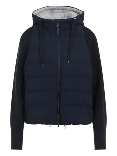 Brunello Cucinelli Quilted Puffer Jacket With Ribbed Sleeves