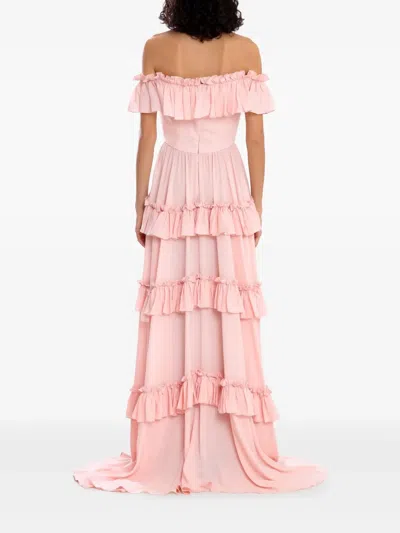 Olympiah Ruffled Off-the-shoulder Gown