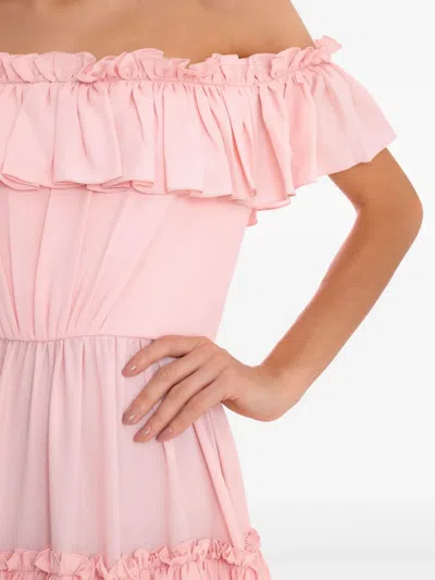 Olympiah Ruffled Off-the-shoulder Gown