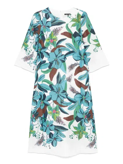 Luisa Cerano Hawaiian-print Dress In White