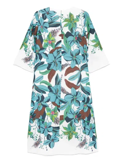 Luisa Cerano Hawaiian-print Dress In White