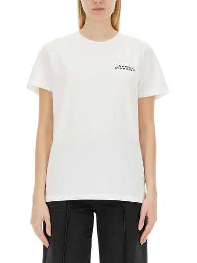 Isabel Marant White Embroidered Logo T-shirt