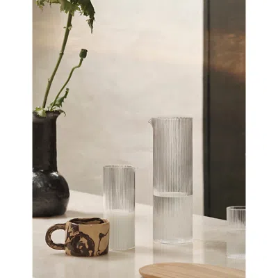 Ferm Living Ripple Glass Milk Jug Clear In Transparent