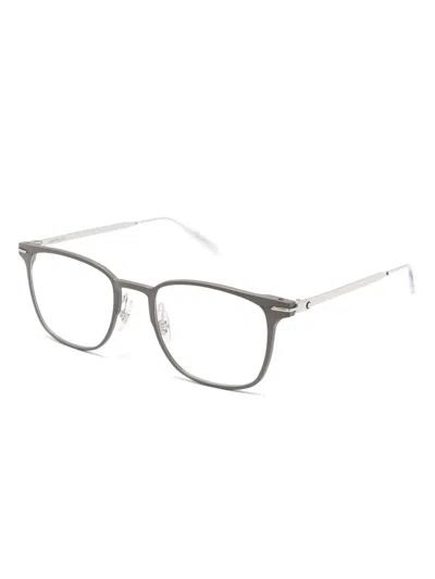 Montblanc Square-frame Glasses In White