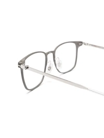 Montblanc Square-frame Glasses In White