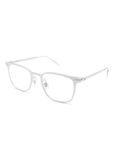 Montblanc Square-frame Glasses In White