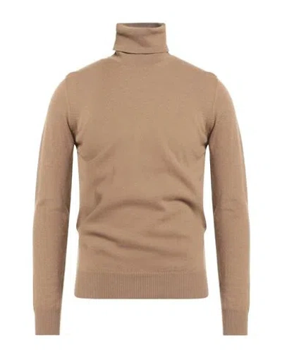 Alpha Studio Man Turtleneck Camel Size 44 Geelong Wool
