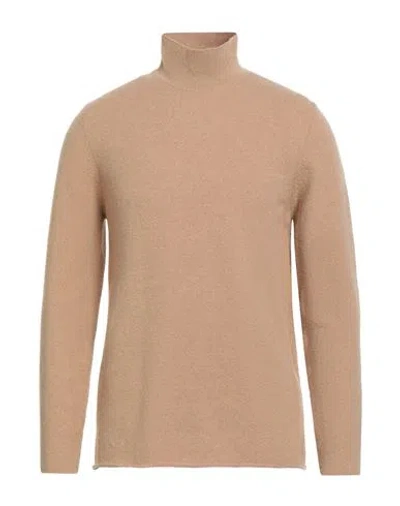Alpha Studio Man Turtleneck Camel Size 40 Recycled Wool, Wool, Recycled Polyamide, Polyamide, Elasta
