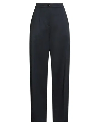 Erika Cavallini Woman Pants Midnight Blue Size 8 Polyester, Wool, Elastane