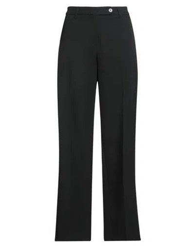 Lanacaprina Woman Pants Black Size 10 Polyester, Viscose, Elastic Fibres