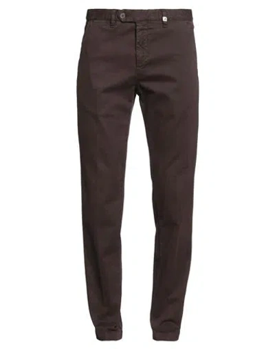 Myths Man Pants Dark Brown Size 38 Cotton, Elastane In Brown