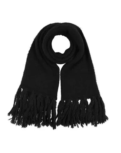 Alpha Studio Woman Scarf Black Size - Alpaca Wool, Recycled Polyamide, Polyamide