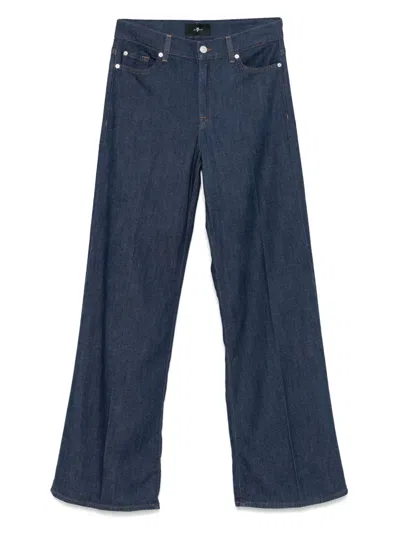 7 For All Mankind Denim Straight-leg Jeans In Blue