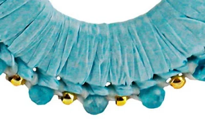 Panacea Raffia Wrapped Drop Earrings In Blue