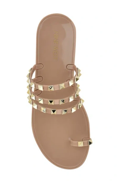 Nine West Centy Studded Toe Loop Sandal